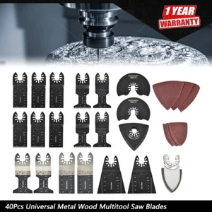 40Pcs Oscillating Tool Accessories Kit Universal Metal Wood Multitool Saw Blades - Picture 1 of 11
