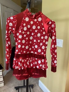Girls Red and White Polka Dot Dress - Picture 1 of 3