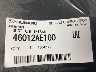 2002-2007 Subaru Impreza WRX STi Air Intake Duct 46012AE100 Genuine Oem Turbo - Image 1 of 3