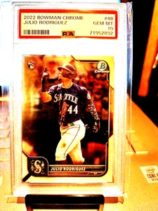 2022 Bowman Chrome Julio Rodriguez Rookie #48 Gem Mt 10 "Mariners Star." POP- - Picture 1 of 9