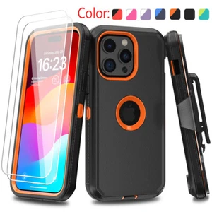 For iPhone 15 14 13 12 XR 11 Pro Max Shockproof Case+Belt Clip+Screen Protector - Picture 1 of 41