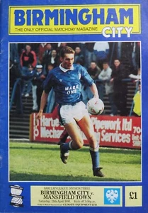 Birmingham City v Mansfield Town 1990-91 - Division 3 - 13th April 1991 - Picture 1 of 1