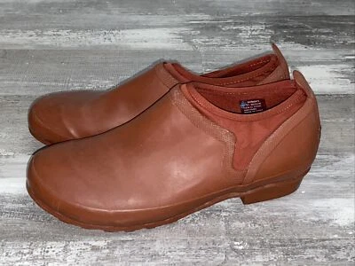 LL BEAN Botas de Agua Rojo Lluvia Nieve Galoshes Botas Mujer Talla 11 Caña de Nylon de Goma Foto 1 de 4