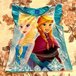 Disney Frozen Girls Night Top Size 6 – Preowned – Minor Collar Marks – Colorful - Picture 1 of 6