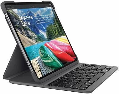 Logitech Slim Folio Backlit Bluetooth Keyboard Case iPad Pro 11" 2, 3, 4th Gen - Image 1 of 4