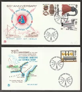 1972 BROADCASTING ANNIVERSARIES SET OF 4 SG909/SG912 ON STUART FDC X 2 - Picture 1 of 1