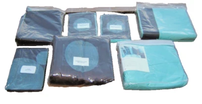 Дизайнерский роскошный комплект постельного белья 300 нитей сатин королевский размер коричневый/синий - Изображение 1 из 4