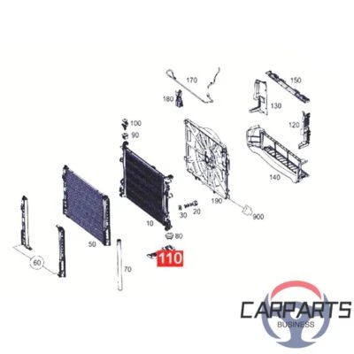 Soporte inferior de montaje de radiador derecho AD para Mercedes-Benz Clase B (W246) 2013-2019 Foto 1 de 2