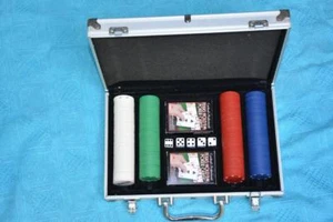 Cardinal's Professional Poker Set Chips-Cards-Dealer Button-Dice-Case AS NEW - Picture 1 of 1