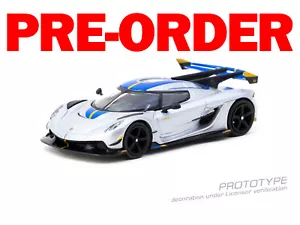 (Pre-order) Tarmac Works 1/64 Koenigsegg Jesko Attack Silver Diecast Model Car - Bild 1 von 6