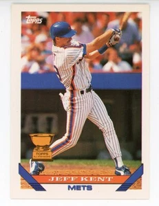 1993 Topps ##703 Jeff Kent Mets de Nueva York casi nuevo+ - Imagen 1 de 2