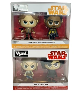 New FUNKO Star Wars VYNL Bobble-heads Lot HAN SOLO+LANDO+REY+KYLO REN - Picture 1 of 8