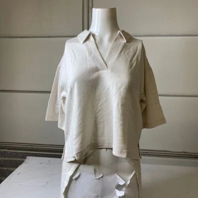 ESPLÉNDIDO Polo Brooke Calce Cuadrado Jersey Para Mujer Talla Pequeña Moonstone Foto 1 de 4