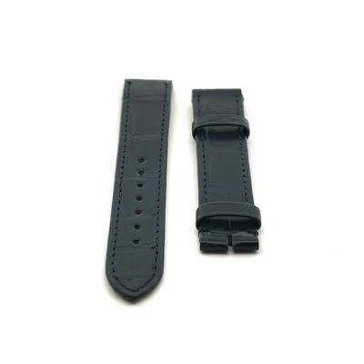 CORREA DE 15 MM DE CUERO AZUL CARTIER GENUINO NUEVO DE LOTE CON COSTURAS AZULES KD53AK38 Foto 1 de 4