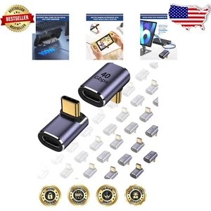High-Speed USB C Right Angle Adapter 20-Pack - Perfect for Gaming & Office Use - Picture 1 of 9