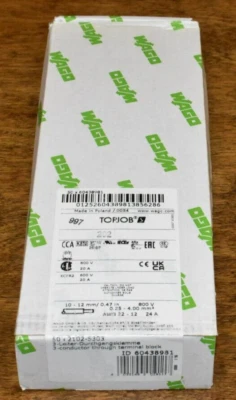 NIB 50 Wago TopJob S 2102-5303 3 Conductor Feed Through Terminal Blocks 60438981 - Image 1 of 4