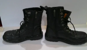 Harley Davidson Women’s Sz 8 M side  Zip Up Boots Black - Picture 1 of 7