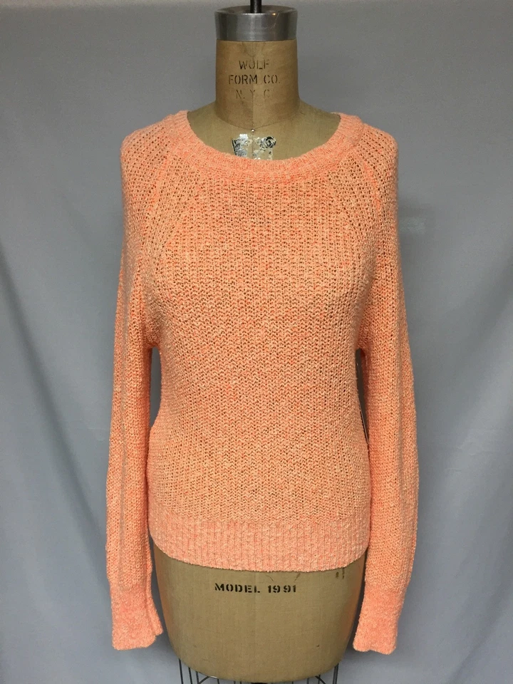 People OB560520 Electric City Pullover Long Sleeve Sweater Tangerine S