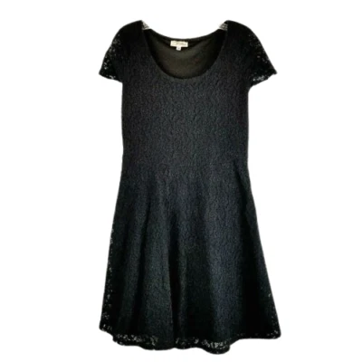 Allison Brittney Black Lace Dress MEDIUM Fit & Flare Whimsigoth Dark Fairy - Image 1 of 4