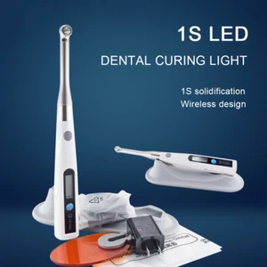 Luz de Curado LED Dental Inalámbrica 1 Sec 1400mw/cm2 con Cabezal de Metal Blanco US STOCK - Imagen 1 de 12