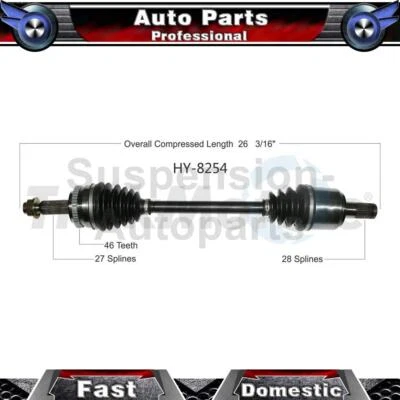 Conjunto de eje CV conductor delantero izquierdo medio eje para Hyundai Veloster 2014 2013 2015 Foto 1 de 2