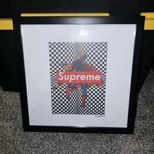 Supreme Superman Wall Art Framed Print By Fairchild Paris 15x16 Rare - Picture 1 of 5