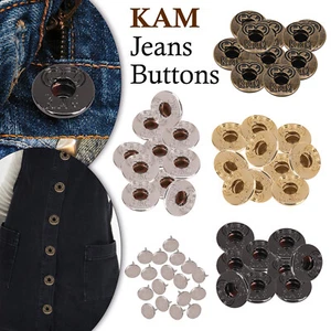 KAM Jeans Button Metal Fastener for Pants Heavy-duty Decoration Clothing 17/20mm - Picture 1 of 28