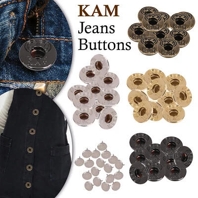 KAM Jeans Button Metal Fastener for Pants Heavy-duty Decoration Clothing 17/20mm - Image 1 of 4