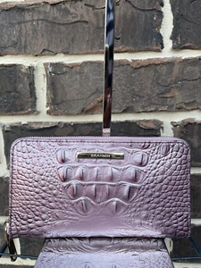 NWT $185 BRAHMIN SURI Mellow Rose Melbourne ZIP AROUND WALLET light purple - Picture 1 of 5