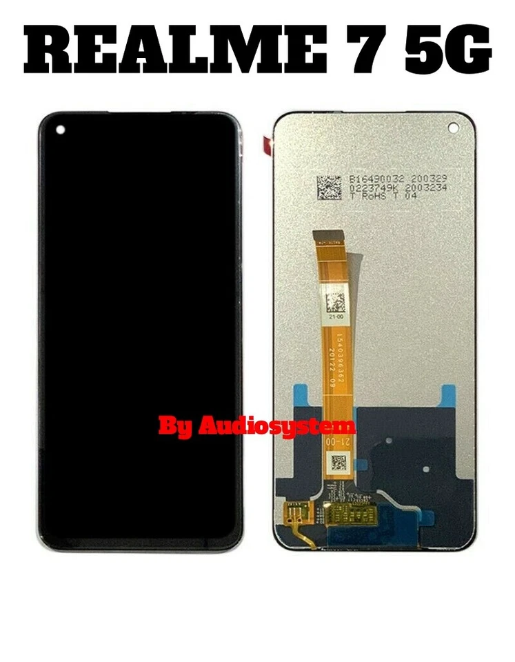 OPPO DISPLAY LCD +TOUCH SCREEN REALME 7 RMX2111 /5G RMX2155 SCHERMO VETRO NERO
