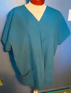 Simply Basic Scrub Top Uniform Medical Vet Sz 2XL Blue - Picture 1 of 7