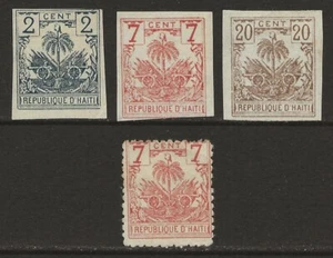 Haiti Arms 1892-95 issue 4 diff. IMPERATO Reprints #33/37 VG Unused - Picture 1 of 2