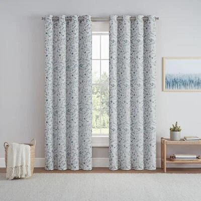 Eclipse Dutchess Botanical Blackout Lined Grommet 1 Piece Curtain Panel 84" x 50 - Image 1 of 4