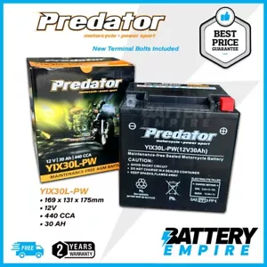 YIX30L-PW Predator Motorcycle Battery (ETX30LA, YTX30L-BS, MBTX30U) - Picture 1 of 4