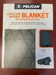 Coperta Woobie civile da esterno Pelican verde oliva 78 pollici x 53 pollici NUOVA! - Foto 1 di 6
