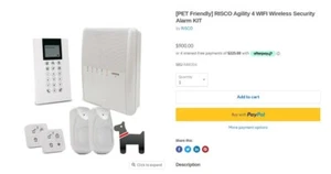 Risco Agility 4 Main Alarm System only with built in battery with Wifi module - Picture 1 of 1