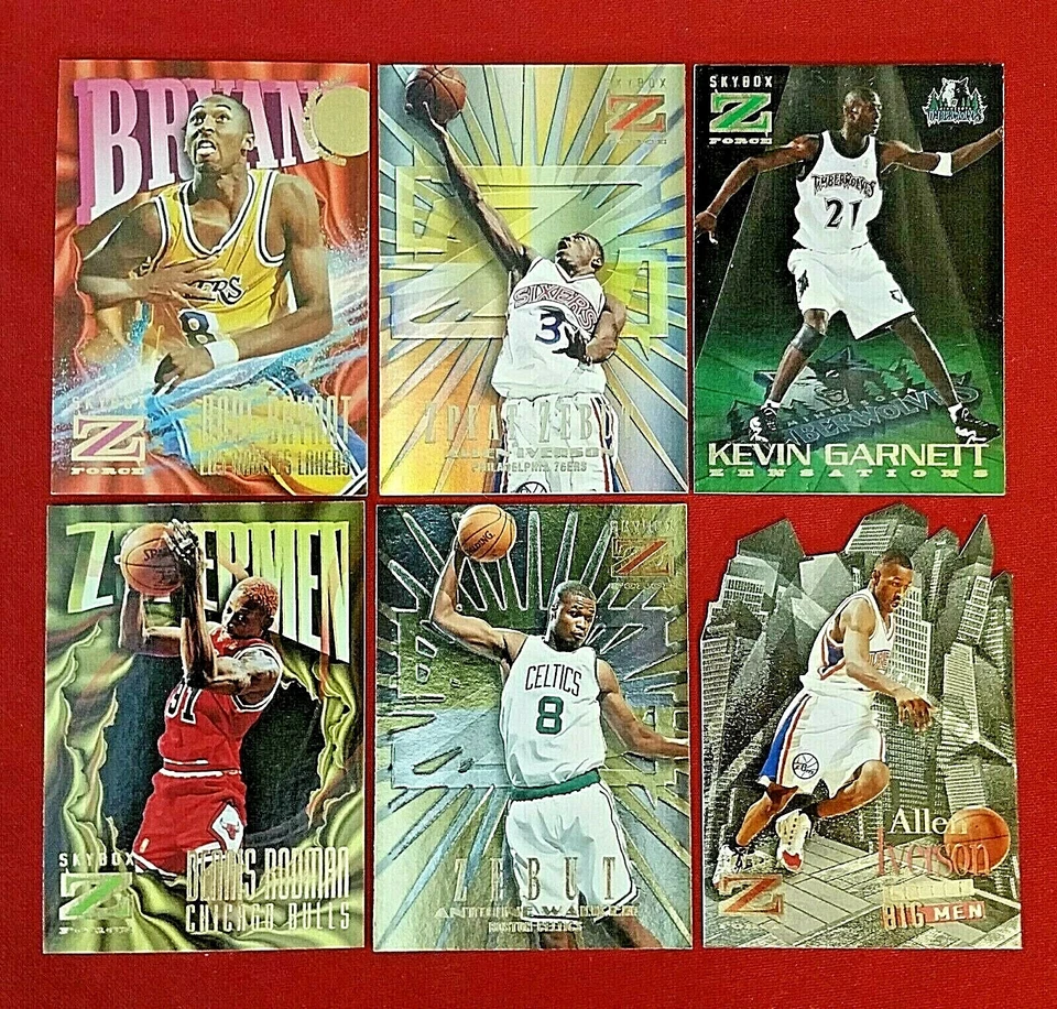 1996-97 Skybox Z Force Zpeat Zebut Allen Iverson Walker Jordan Swat Team Vortex - Image 1 of 1