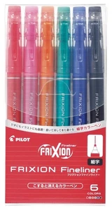 Pilot Frixion Fineliner Penne Marcatrici Cancellabili Colori Assortiti Set 6 Confezioni - Foto 1 di 6