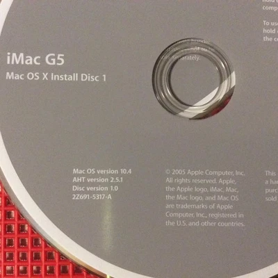  Apple Tiger 10.4 for all iMac G5's as described - Image 1 of 3
