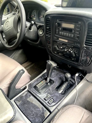 TOYOTA LAND CRUISER FIT 98 - 02 CONJUNTO DE CÂMBIO INTERIOR KIT DE ACABAMENTO PAINEL MADEIRA TITÂNIO - Imagem 1 de 4