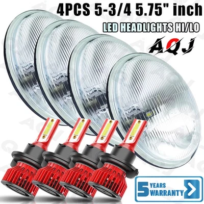 For Chevrolet Corvette 1959-1981 5-3/4 5.75"INCH LED Headlights Hi-Lo Beam Lamp - Image 1 of 4