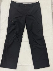 Pantalón de Senderismo Mujer Nylon Talla 16 Orvis Negro Con Hilo Naranja, Pestaña Enrollable Tobillo - Imagen 1 de 11