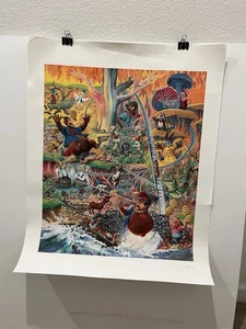 The Laffin' Place Charles Boyer Art Print Disneyland Splash Mountain - Picture 1 of 5