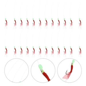  25 Pcs Glow in The Dark Hooks Flashers for Fishing Shrimp Skin Luminous - Picture 1 of 12