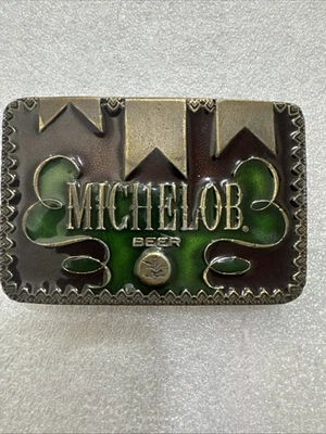 Vintage Michelob Beer Texas Pride Metal Belt Buckle Koleaco 1976 - Image 1 of 4
