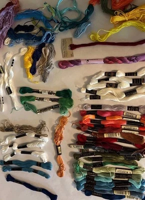 Bates D’Alger Anchor Embroidery Floss Lot Cross Stitch Thread Assorted Added - Image 1 of 4