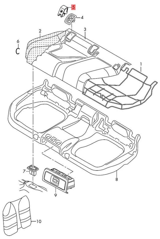 Original AUDI A3 S3 Sportback Lim. quattro Sportb. 85A Abdeckung 8V0887187DT4 - Bild 1 von 1