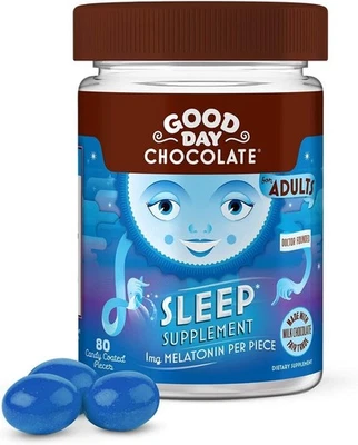 Шоколад мелатонин Good Day для взрослых — 80 карат, ромашка, натуральное снотворное - Изображение 1 из 4