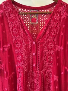 JOHNNY WAS Kurzarm Tunika/Kleid mit Ösen 2X - Bild 1 von 1