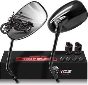  Espejos retrovisores laterales cromados, universales 10MM 8MM 360  - Imagen 1 de 6